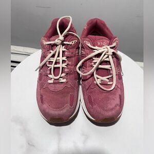 Vionic 23Walk Women’s Mauve Pink Suede Walking Bulky Casual Sneakers 8.5